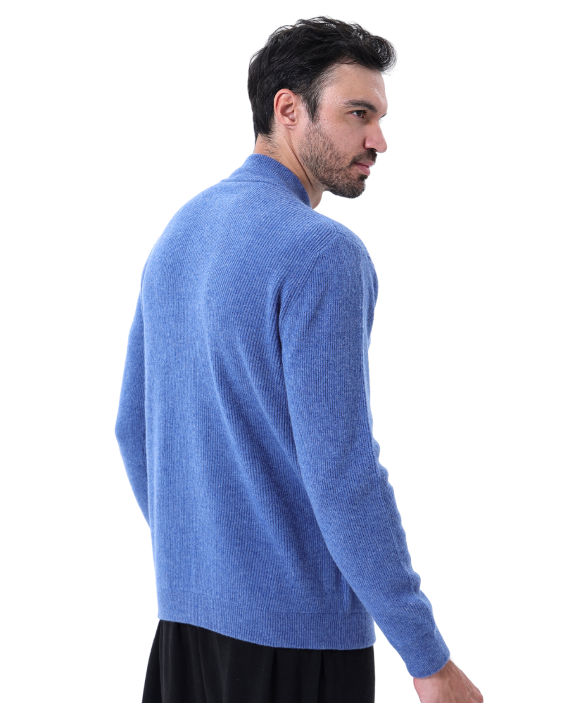 Suéter Estilo Texturizado Colete 100% Cashmere