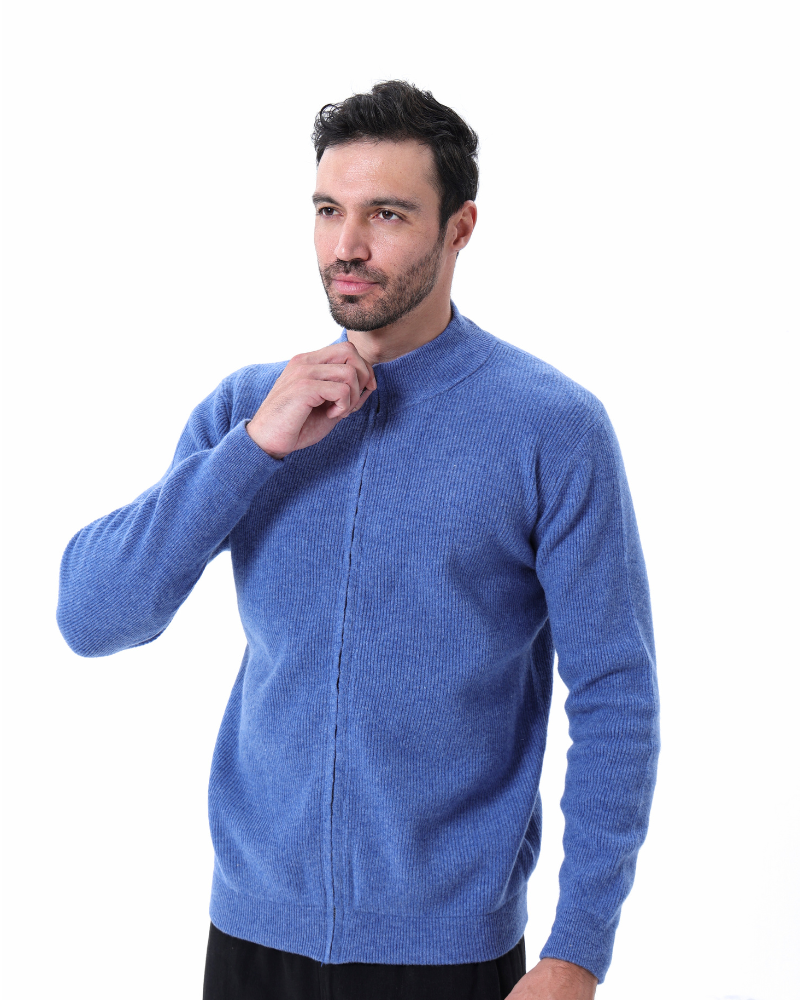 Suéter Estilo Texturizado Colete 100% Cashmere